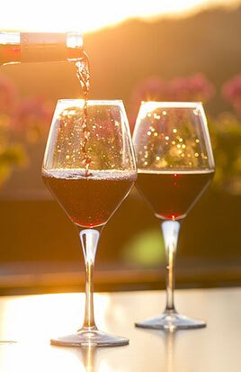 2 Gläser Weinprobe